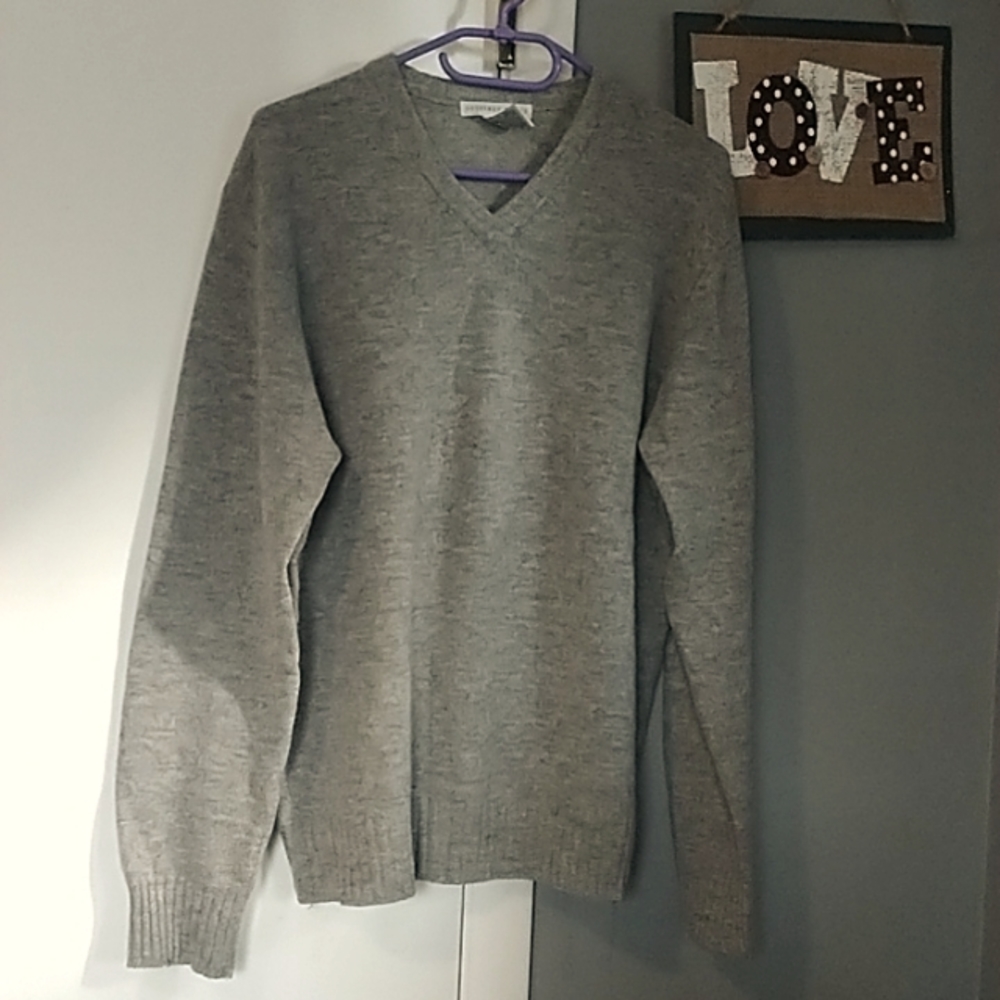 Geoffrey Been Men's Pull Over Sweater 100% Lambswool Wool